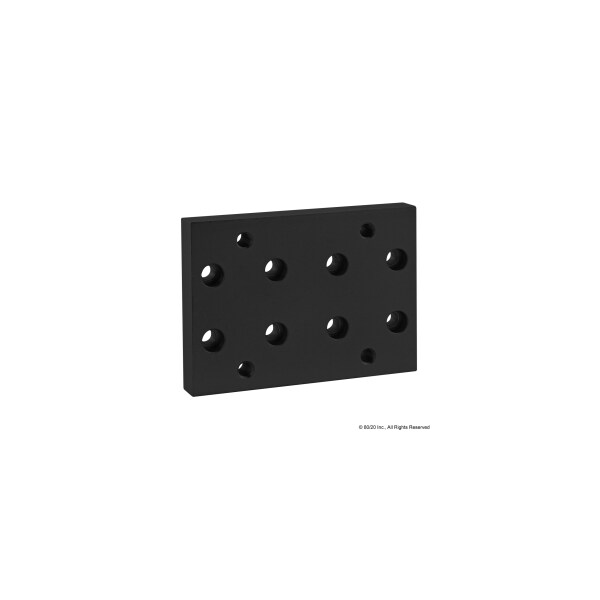 Blk Heavy Duty Flange Mt Caster Plate