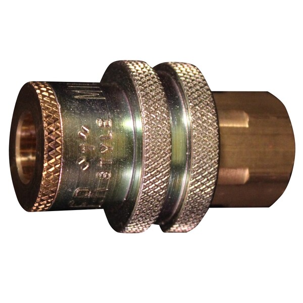 T Style Automotive Coupler, Large Sleeve, 1/4" FNPT, PK100