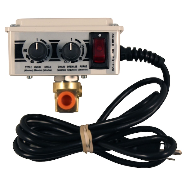 Electronic Air Compressor Drain and Y Strainer