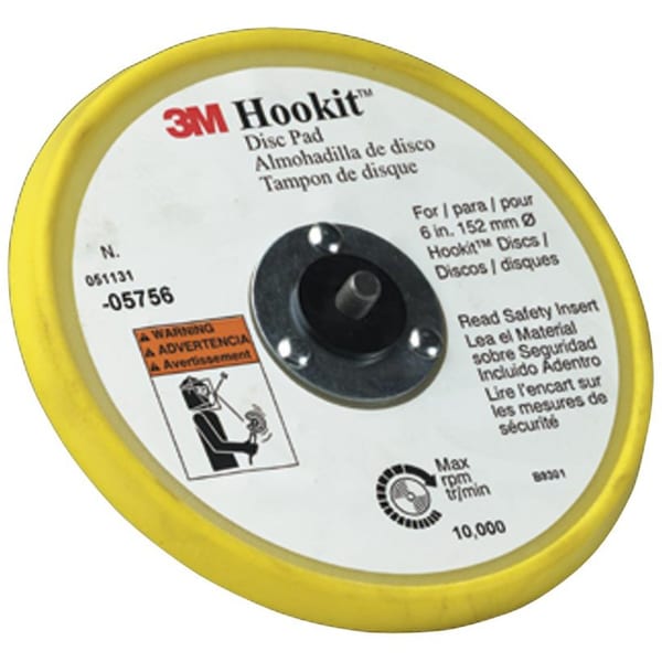 Hookit Low Profile DiscPad, 05756, 6", PK10