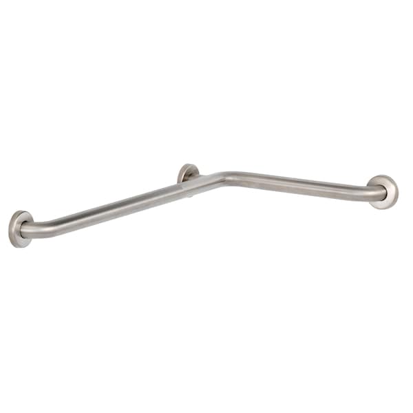 Two-Wall Shower Grab Bar, 1-1/2" dia., 16" x 31" L, Stainless Steel, Satin