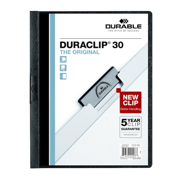 Report Cover, 30 Sh, Ltr, Black, PK25
