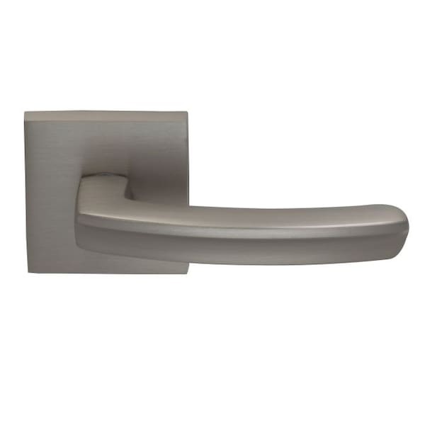 Square Rose Pass 2-3/8" BS T 1-3/8" Doors Satin Nickel 226 Lever