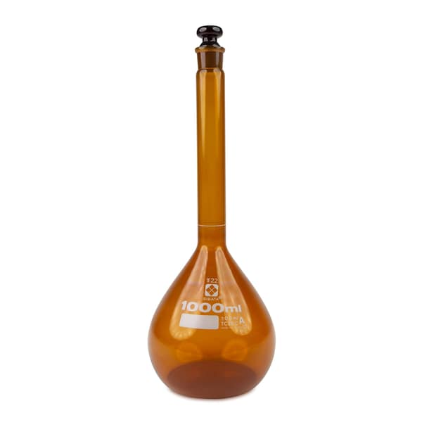 Volumetric Flask, Amber, Class A, G, PK2
