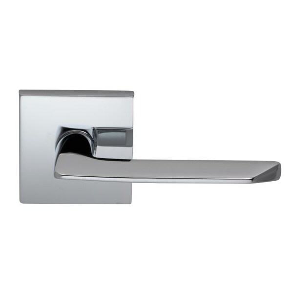 Lever Square Rose Priv 2-3/4" BS T 1-3/8" Doors Bright Chrome 237