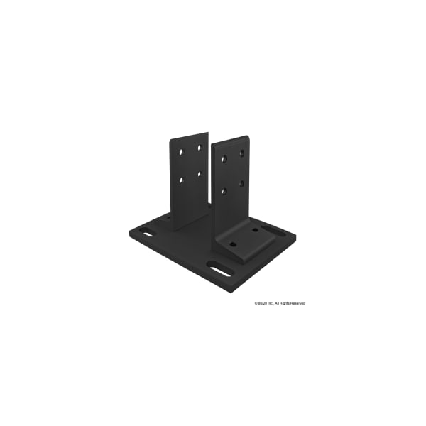 Black Floor Mount Base Plate For 3030