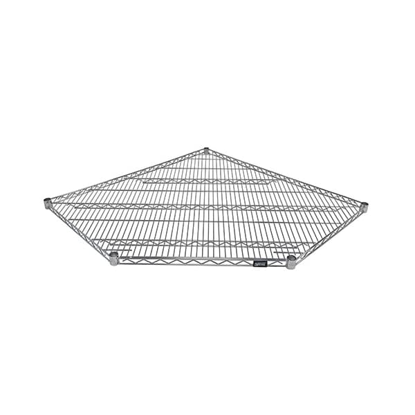 One 24"WX42"L Corner Wire Shelf, Chrome
