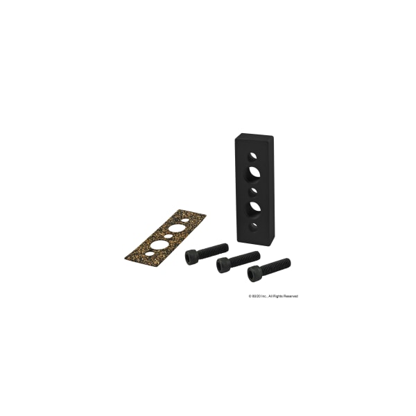 Blk 5 Hole Rectang Press Manifold Plt