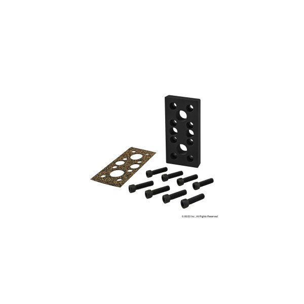 Black 2"X4" Tap Pressure Manifold Plate