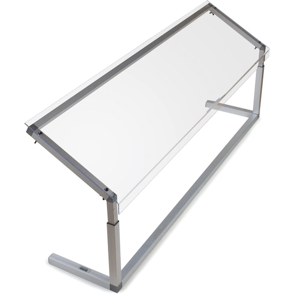 Adj. Single-Sided Sneeze Guard, 60", Clr