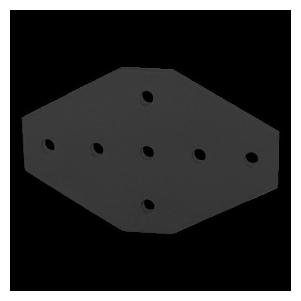 Black 25 S 7 Hole Cross Joining Plate