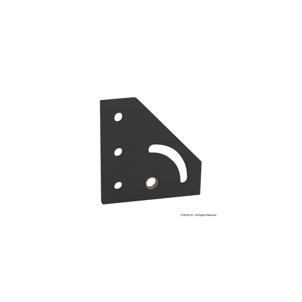 Black 25S 90 Deg Rt Hand Pivot Bracket