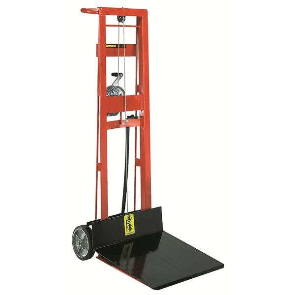HAND WINCH LIFT: 500LB, STRADDLE BASE