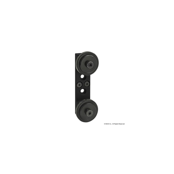 Blk 10S Dual Roller Wheel Bracket Assy