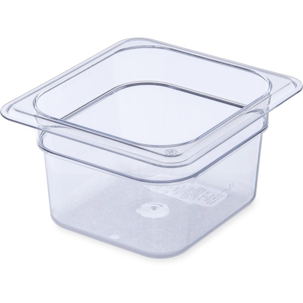 Food Pan PC, 4", DP, 1/6, Clr, PK6