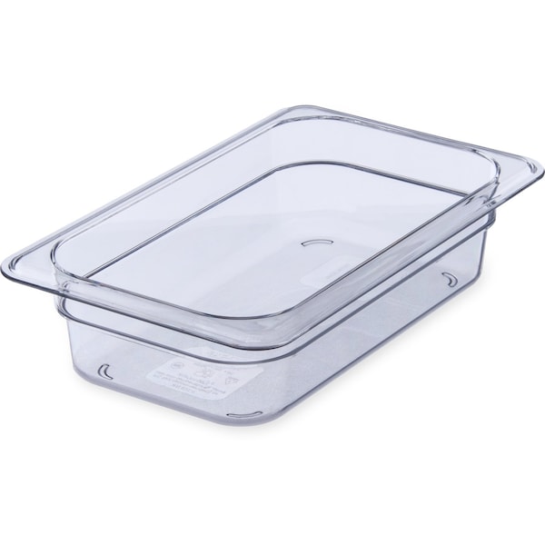 Food Pan PC, 2.5", DP, 1/4, Clr, PK6