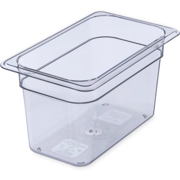 Food Pan PC, 6", DP, 1/4, Clr, PK6