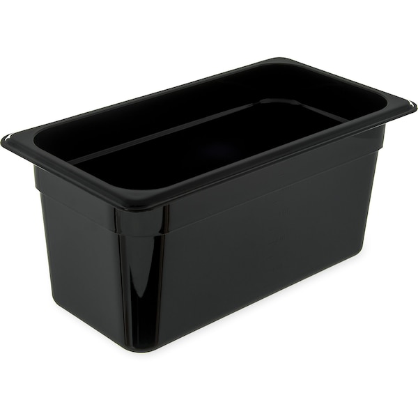 Food Pan HH, 6", DP, 1/3, Blk, PK6