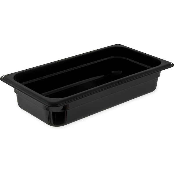 Food Pan HH, 2.5", DP, 1/3, Blk, PK6