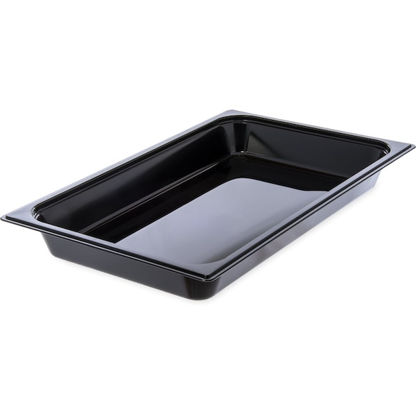 Full Food Pan PC, 2.5" D, Black, PK6