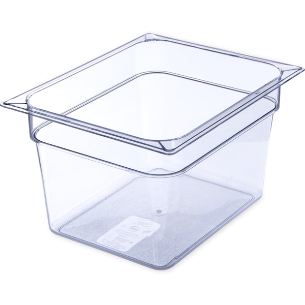 Half Food Pan PC, 8" D, Clr, PK6