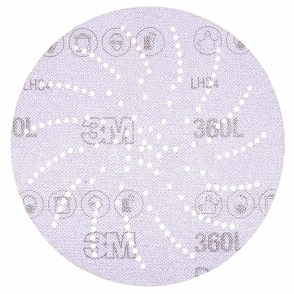 Hkit Cn SAnding Dsc 360L, 20822, 3in, PK500, 3" Dia, Multi-Hole, Aluminum Oxide, P240 Grit