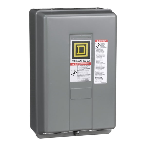 Contactor, Type S, multipole lighting, electrically held, 60A, 4 pole, 110/120VAC 50/60Hz coil, NEMA 1