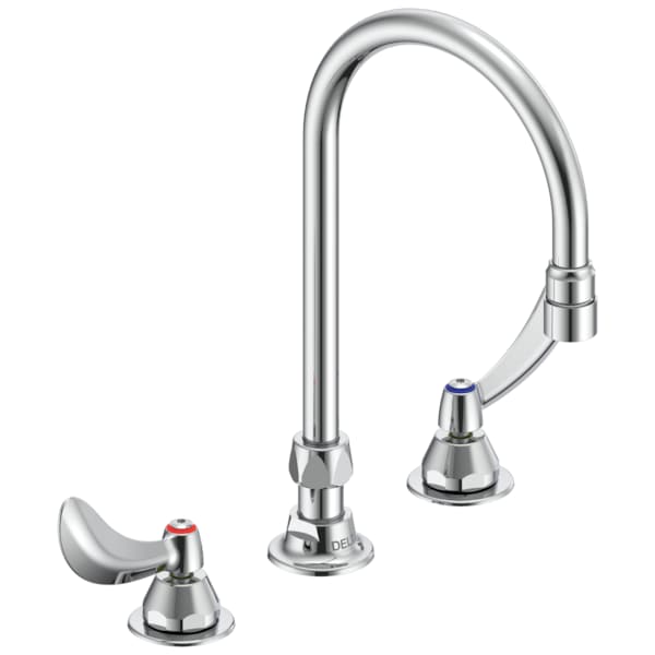 Dual Handle Widespread Kitchen Faucet, 8" Mount, Chrome 3-hole 8" installation Hole