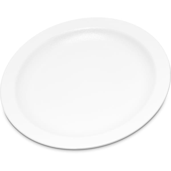 Polycarbon Nrrw Rim Plate, 6.5", Wht, PK48