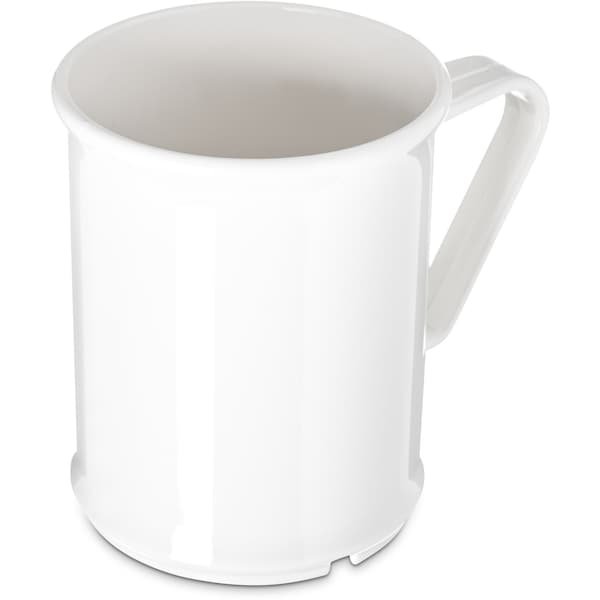 Polycarbon Handled Mug, 9.6 oz., Wht, PK48