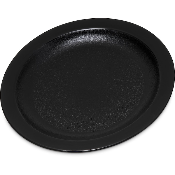 Polycarbon Nrrw Rim Plate, 6.5", Blk, PK48