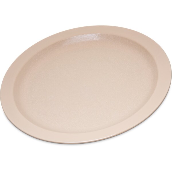 Polycarbon Nrrw Rim Plate, 10", Tan, PK48