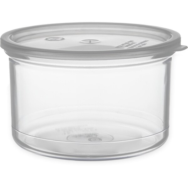 Crock w/Lid, 1.5 qt., Clear, PK6