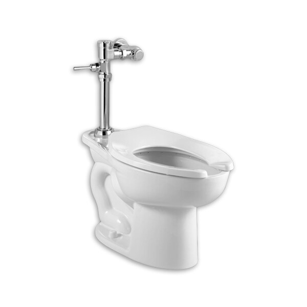Madera El-1.6 Man Fv System, 1.6 gpf, Flushometer, Floor Mount, Elongated, White