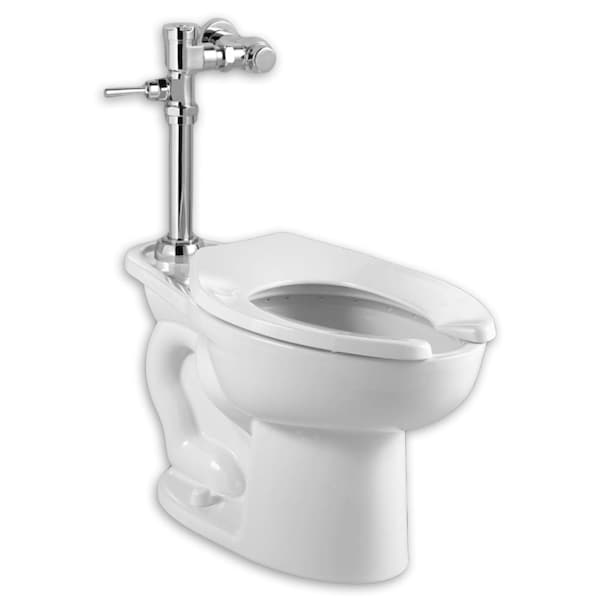 Madera El-1.28 Man Fv System, 1.28 gpf, Flushometer, Floor Mount, Elongated, White