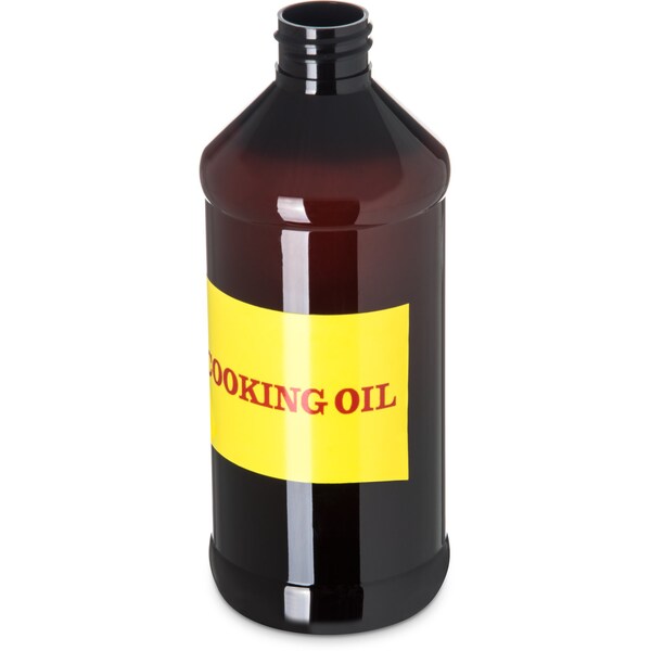Amber Bottle w/Label, 16 oz., PK12