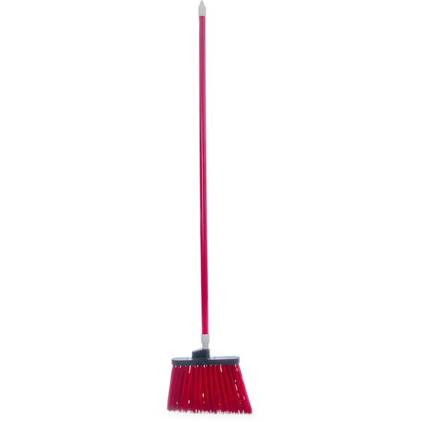 Angle Broom Unflagged, 56", Red, PK12