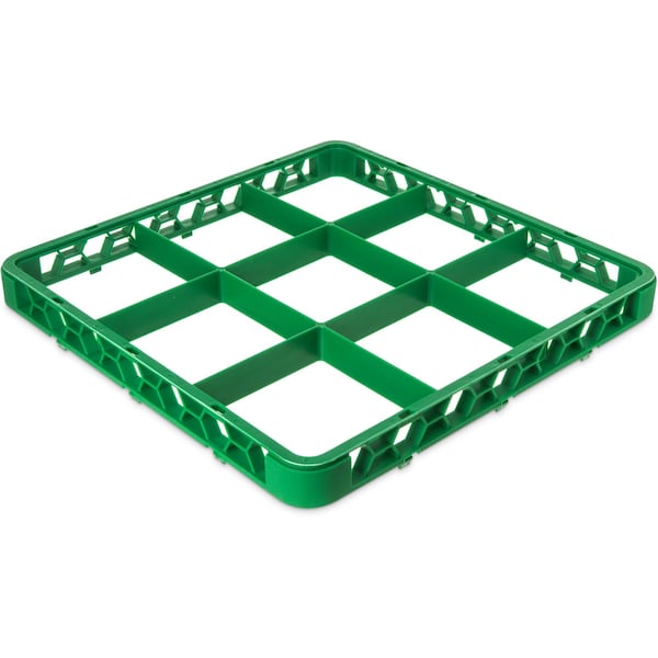 Dvde Glss Rack Ext, 1.78", Grn, 9 Comp, PK6
