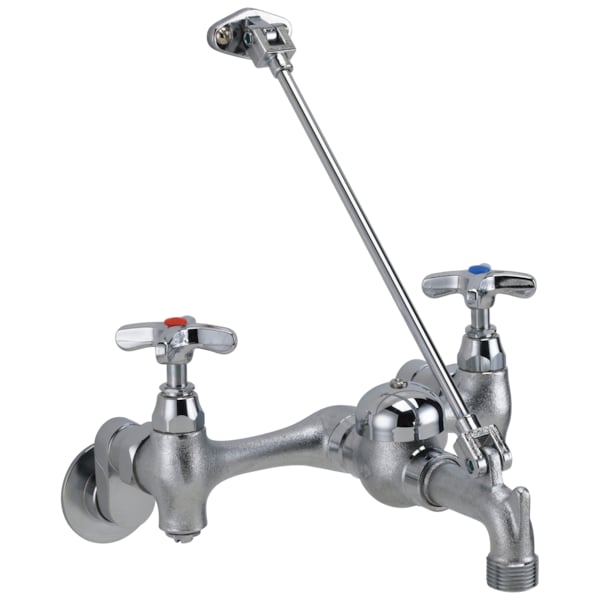 Dual Handle Service Specialty Faucet, 5-1/2" to 10-1/2" Mount, Chrome