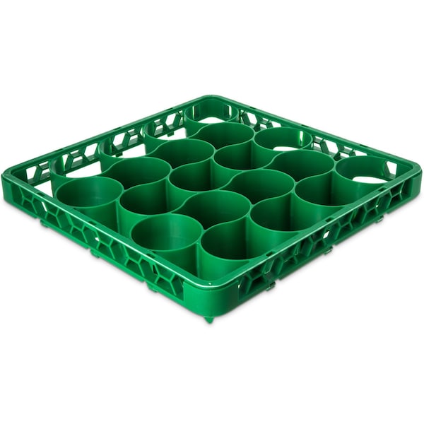 Long Glass Rack Ext, 20 Comp, Grn, PK4