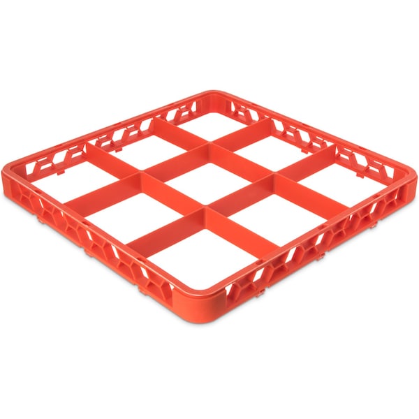 Dvde Glss Rack Ext, 1.78", Orn, 9 Comp, PK6