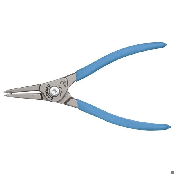 Ext Circlip Pliers, Straight, 3-3/8"-5.5", Material: Chrome Vanadium Steel, Roller Bearing Steel