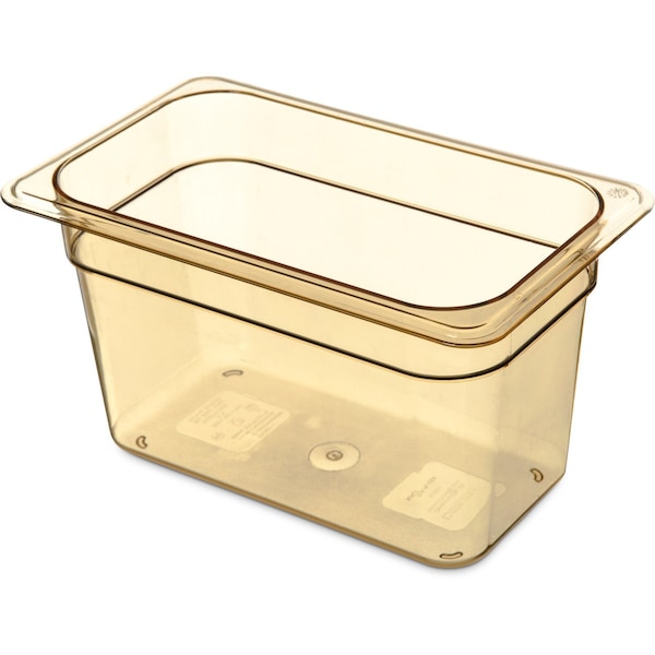 Food Pan HH, 6", DP, 1/4, Amber, PK6