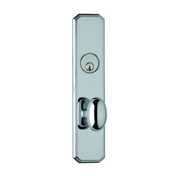RH SGL CYL 212BS Mort 432 Knob 11000 Plate Bright Chrome