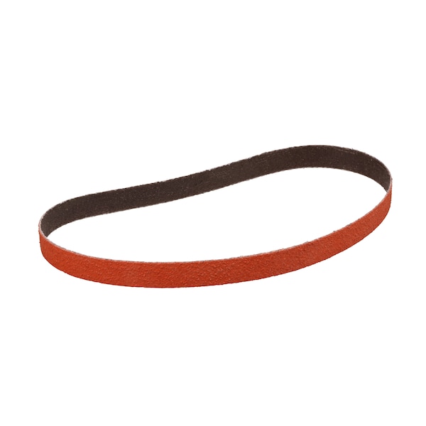 Sanding Belt, 1.5 in W, 60 in L, Ceramic Aluminum Oxide, 60 Grit, Orange