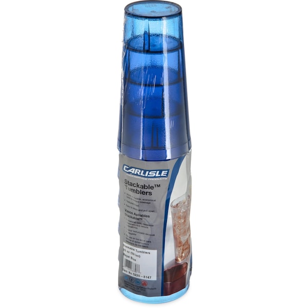 SAN Tumbler, 20 oz., 6/Pack, Royal Blu, PK12