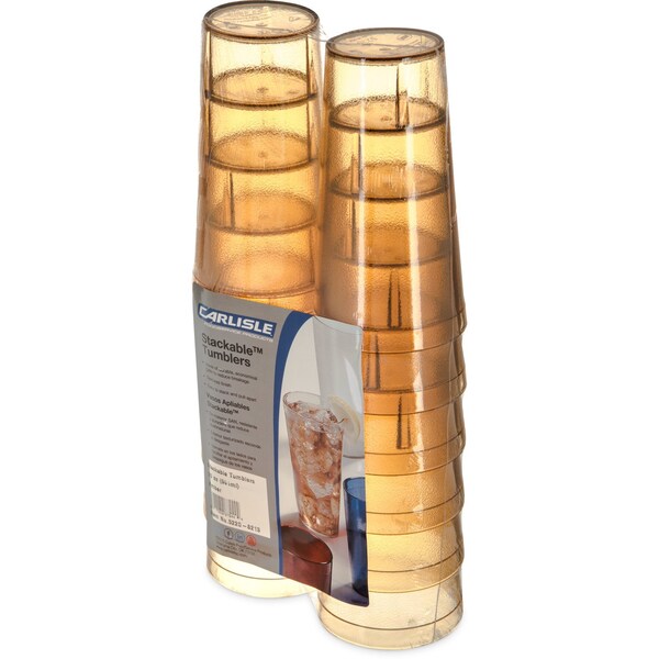 SAN Tumbler, 20 oz., 12/Pack, Amber, PK6
