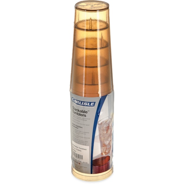 SAN Tumbler, 24 oz., 6/Pack, Amber, PK12