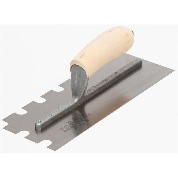 Notched Trowel, 5/8" x 5/8" x 1"