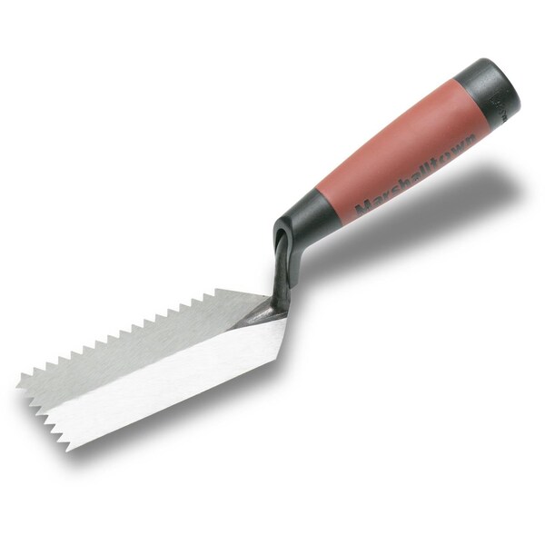 Notched Margin Trowel, V-Soft, 1/4"x3/16"